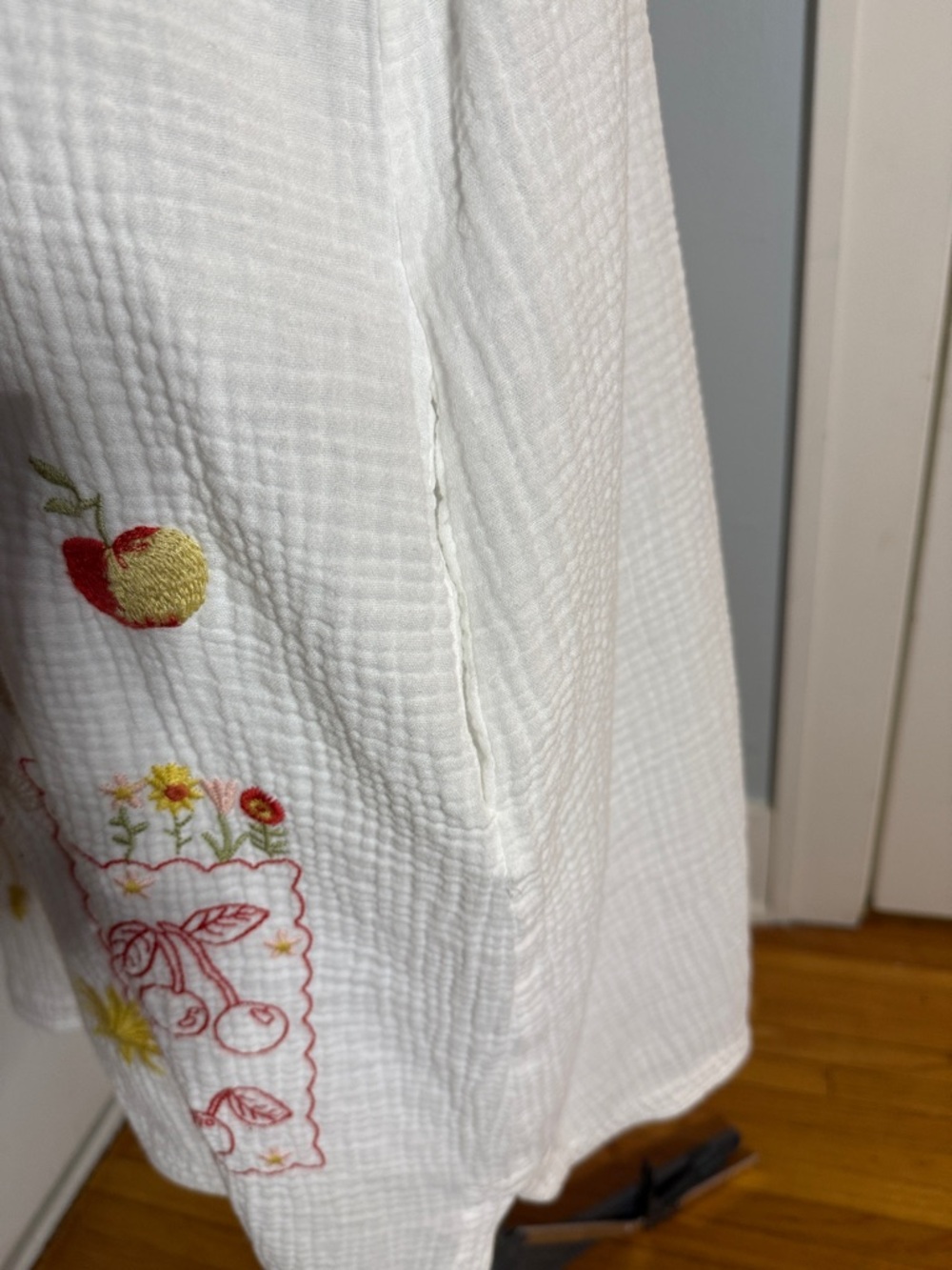 Johnny Was White Cotton Embroidered Tunic Dress Mishti Cartegena Generous Large - Picture 3 of 9